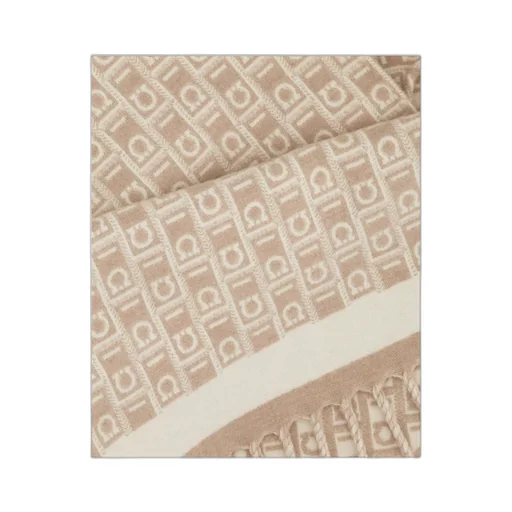 Gancini-Pattern Fringed Cape