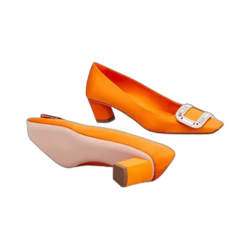 Roger Vivier Belle Vivier Pilgrim Buckle Embellished Pumps