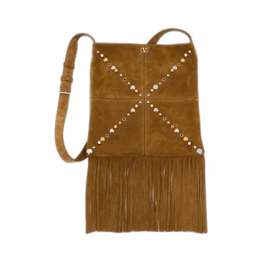 Valentino NellcÔTe Embellished Fringed Edge Shoulder Bag