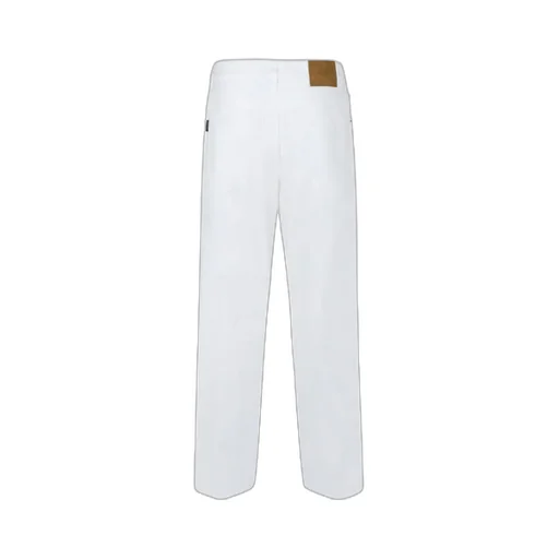 Buttoned Straight-Leg Jeans