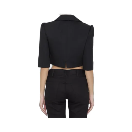 Single-Breasted Cropped Blazer