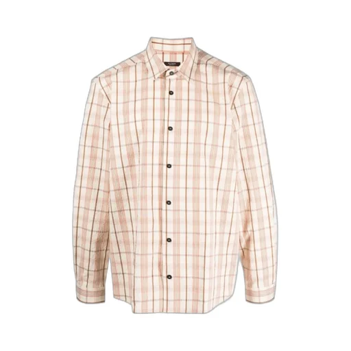 Check-Pattern Long-Sleeve Shirt