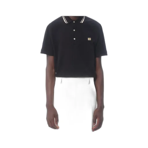 Valentino Logo Embroidered Straight Hem Polo Shirt