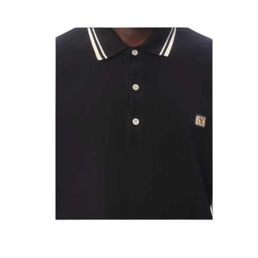 Valentino Logo Embroidered Straight Hem Polo Shirt