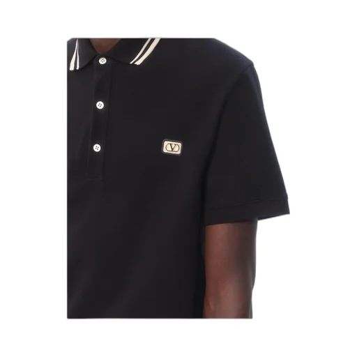 Valentino Logo Embroidered Straight Hem Polo Shirt