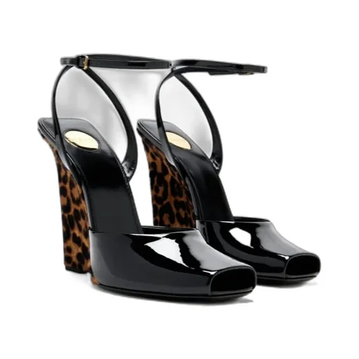 Saint Laurent La Scandale Wedge Sandals