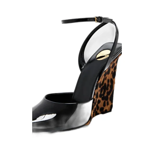 Saint Laurent La Scandale Wedge Sandals