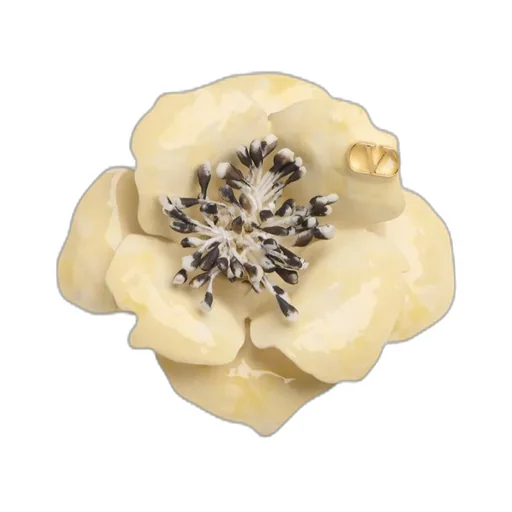 Valentino Logo Plaque Brooch