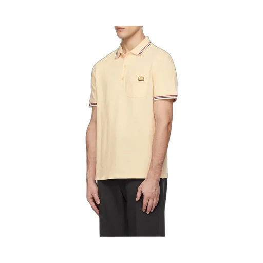 Valentino Logo Embroidered Button Detailed Polo Shirt