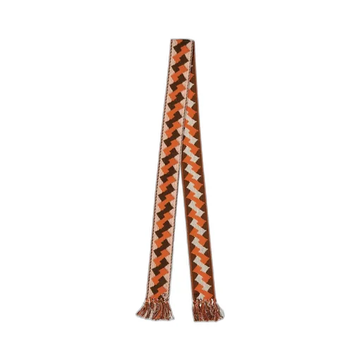Valentino Logo Embroidered Fringed Edge Scarf