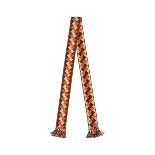 Valentino Logo Embroidered Fringed Edge Scarf