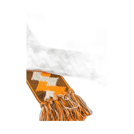 Valentino Logo Embroidered Fringed Edge Scarf
