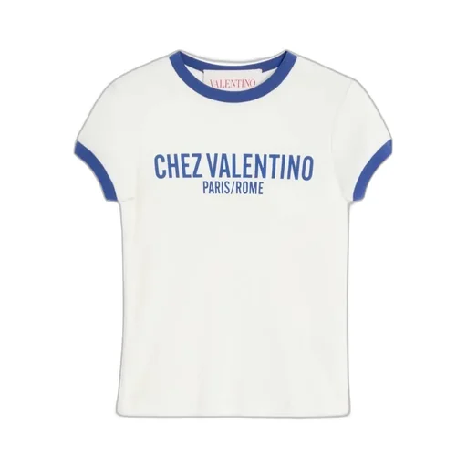Valentino Chez Valentino-Printed Crewneck T-Shirt