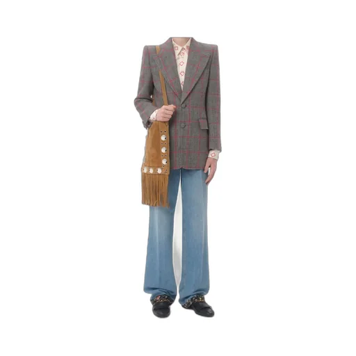 Valentino Floral Trim Straight Leg Jeans