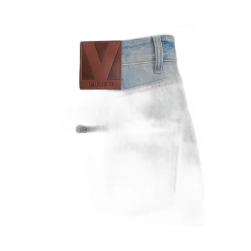 Valentino Floral Trim Straight Leg Jeans