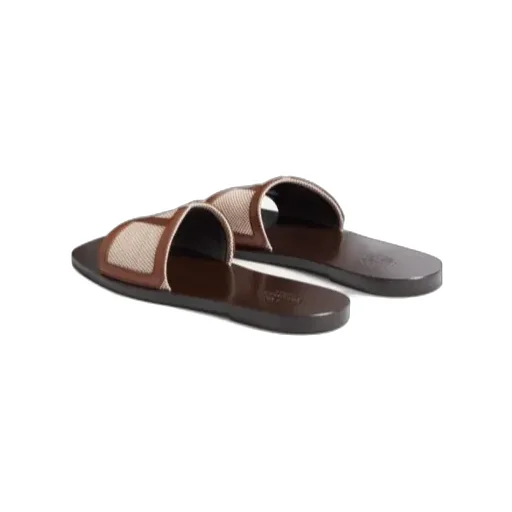 Valentino Logo Patch Slip-On Sandals