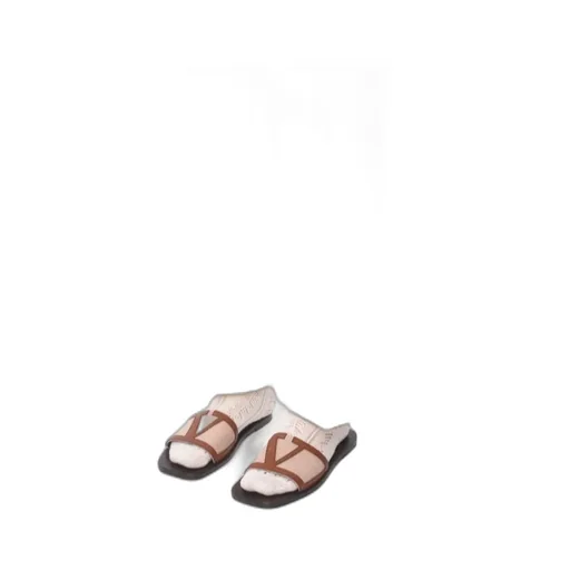 Valentino Logo Patch Slip-On Sandals