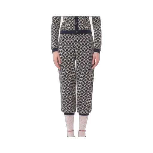 Valentino Zig-Zag Pattern Drawstring Pants