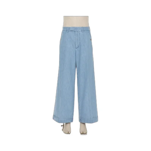 Cuffed Denim Trousers
