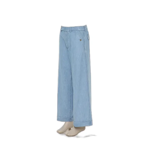 Cuffed Denim Trousers