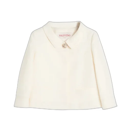 Valentino Bead Embellished Straight Hem Jacket