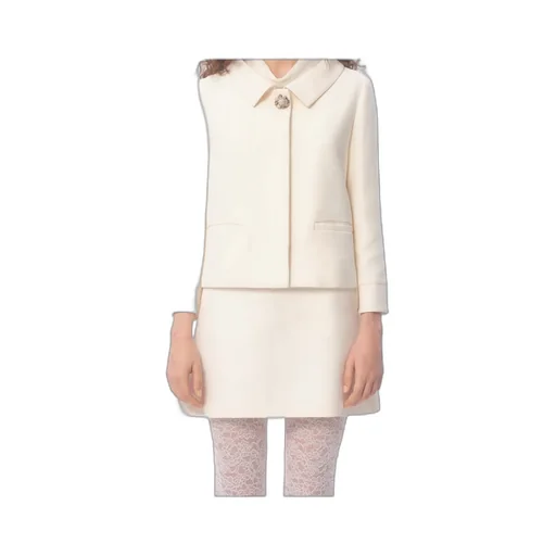Valentino Bead Embellished Straight Hem Jacket