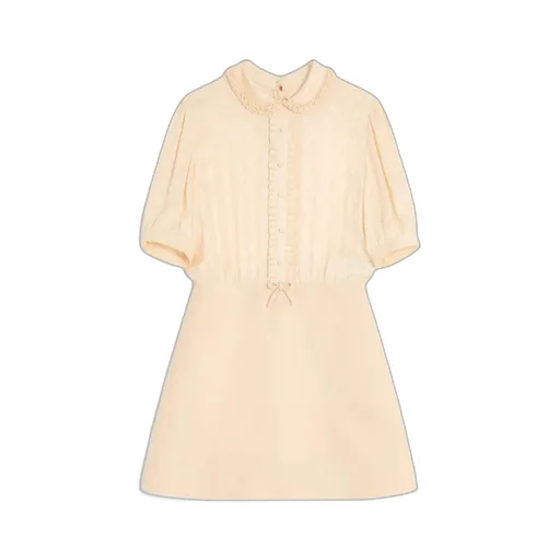 Valentino Ruffle Detailed Half-Sleeved Mini Dress