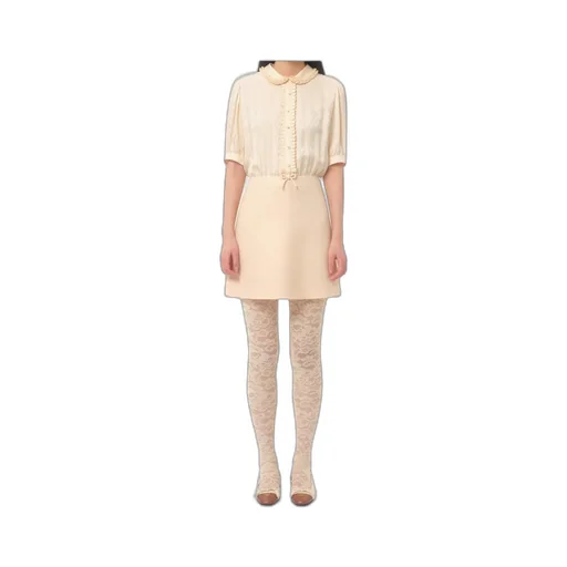 Valentino Ruffle Detailed Half-Sleeved Mini Dress