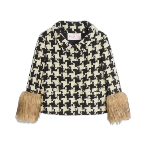 Valentino Straight Hem Tweed Jacket