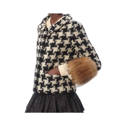 Valentino Straight Hem Tweed Jacket