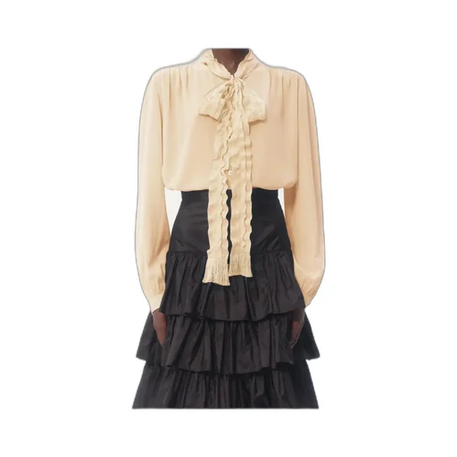 Valentino Ruffled Straight Hem Shirt