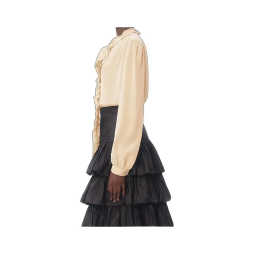 Valentino Ruffled Straight Hem Shirt
