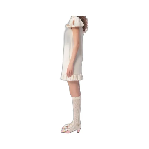 Valentino Crepe Couture Flared Hem Mini Dress