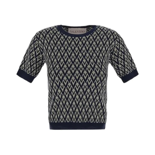 Valentino Toute La V Jacquard Crewneck Jumper