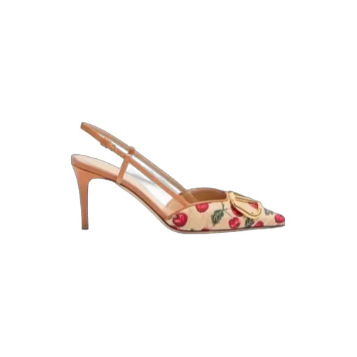 Valentino Vlogo Signature Pointed Toe Slingback Pumps