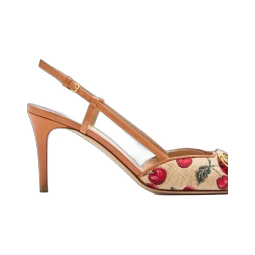 Valentino Vlogo Signature Pointed Toe Slingback Pumps