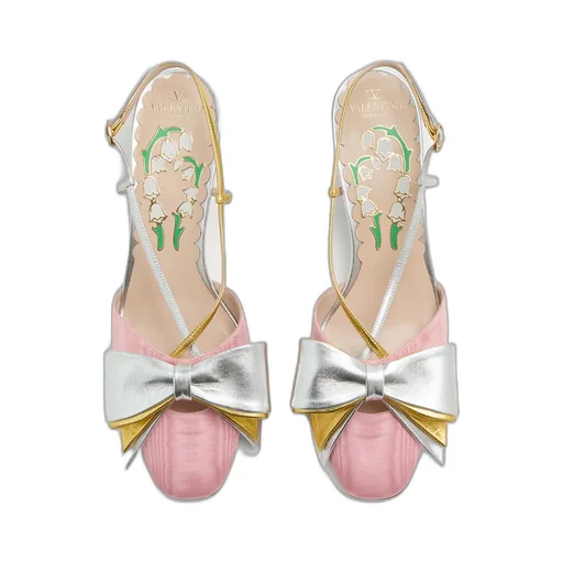 Valentino Bowow Crossover Strap Slingback Pumps