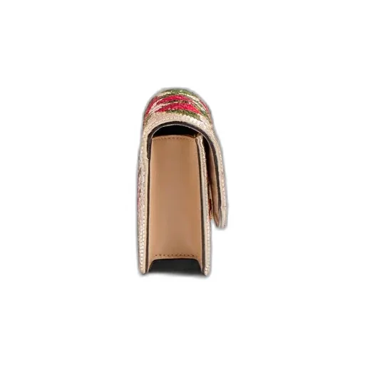 Valentino Garavani Vain Embroidered Shoulder Clutch With Cherryfic Pattern