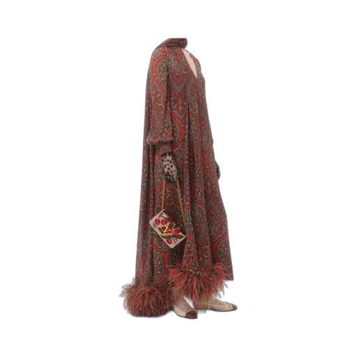 Valentino Garavani Vain Embroidered Shoulder Clutch With Cherryfic Pattern
