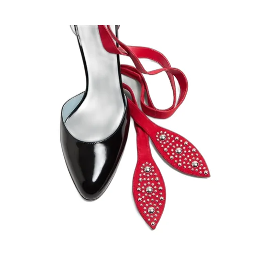 Foliefoliage Pumps In Abrasive Calfskin 85Mm