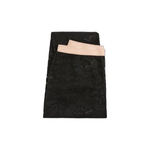 Valentino Logo Waistband Lace Detailed Tights