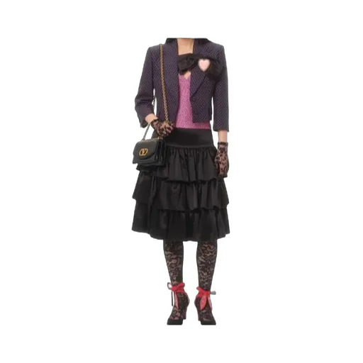 Valentino Logo Waistband Lace Detailed Tights