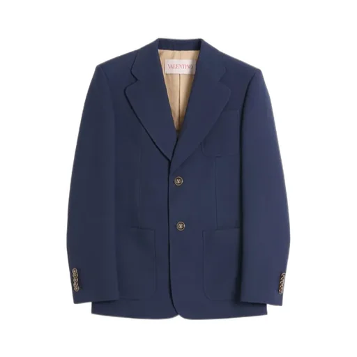 Valentino Single-Breasted Straight Hem Jacket