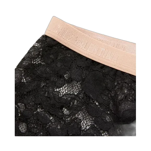 Valentino Logo Waistband Lace Detailed Tights