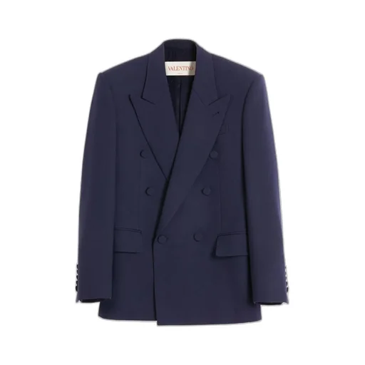 Valentino Double-Breasted Long-Sleeved Blazer