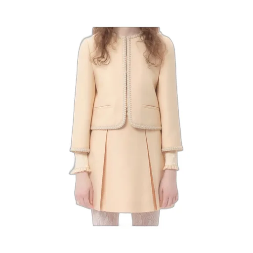 Valentino Braid Detailed Crewneck Jacket