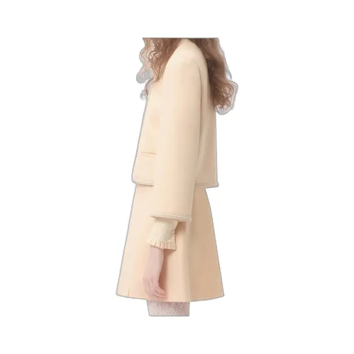 Valentino Braid Detailed Crewneck Jacket