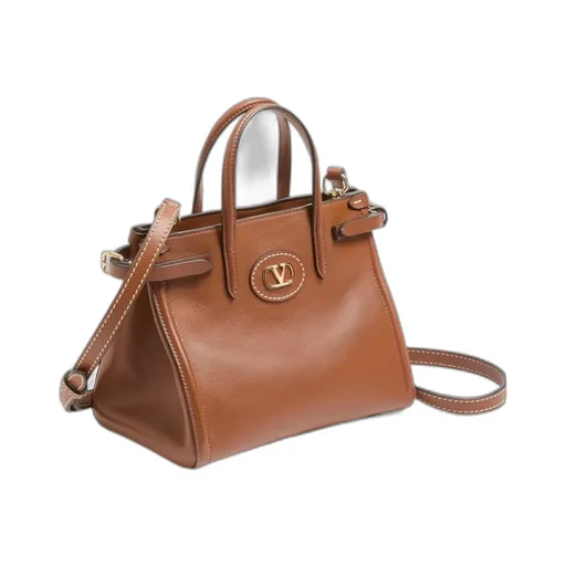 Valentino Antibes Vlogo Plaque Small Top Handle Bag