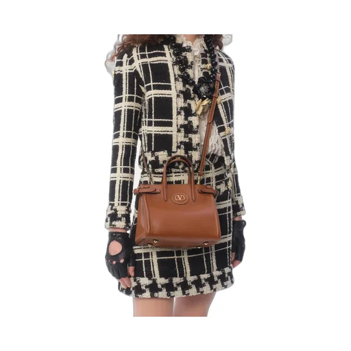 Valentino Antibes Vlogo Plaque Small Top Handle Bag