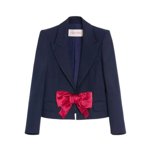 Valentino Single-Breasted Bow Detailed Jacket
